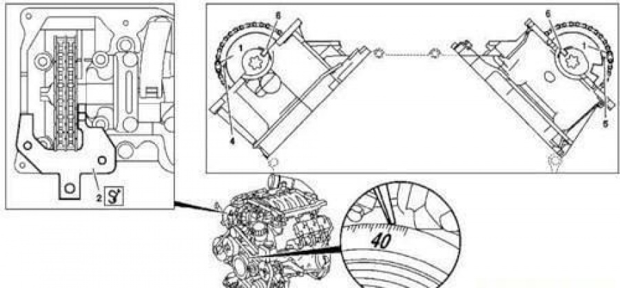 Замена маслосъемных колпачков Mercedes ML W163 схема